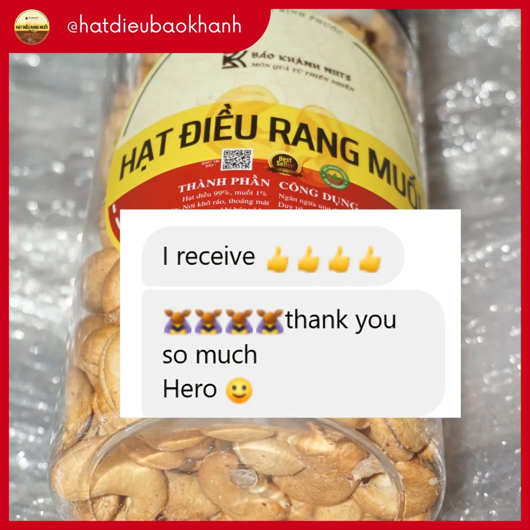 Đánh giá sản phẩm Hạt Điều Bảo Khánh