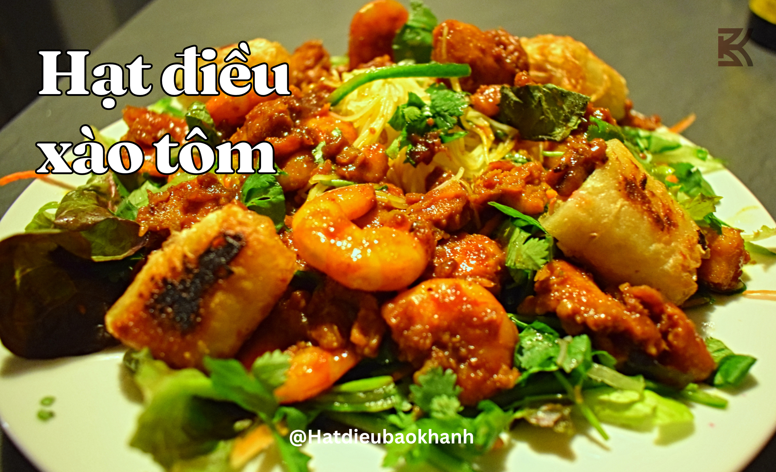Món hạt điều xào tôm