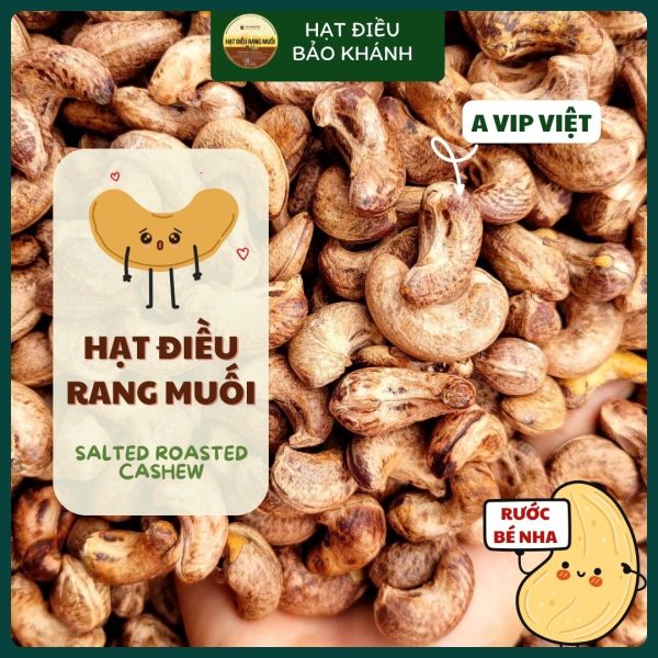 Hạt Điều Rang Muối Nguyên Hạt Bảo Khánh Loại A (W240)