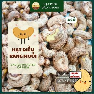 Hạt Điều Rang Muối Nguyên Hạt Hút Chân Không Loại A VIP (W180)