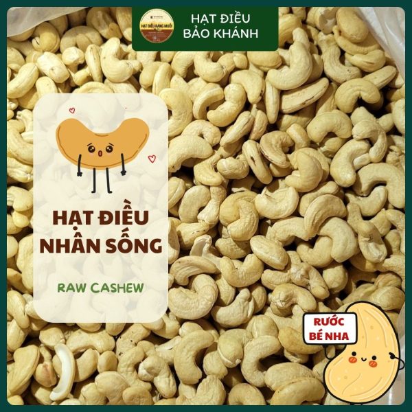 Hạt Điều Tươi/Sống Nguyên Hạt Bảo Khánh Loại A VIP (W180)