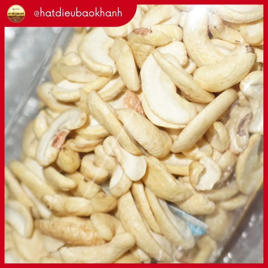 Hạt điều nhân trắng bể đôi