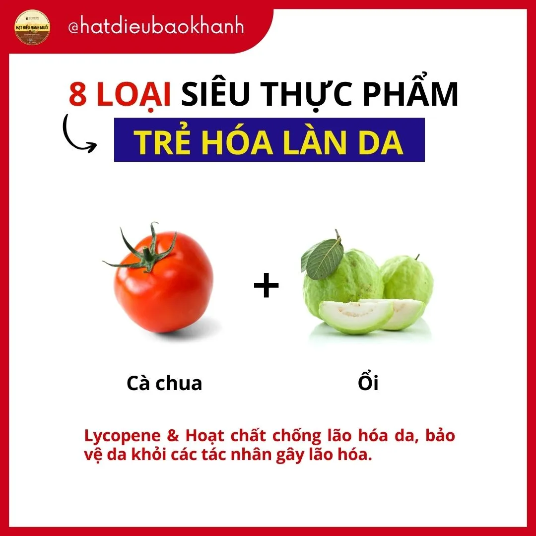 8 Siêu Thực Phẩm Trẻ Hóa Làn Da Tự Nhiên | Chống Lão Hóa Hiệu Quả