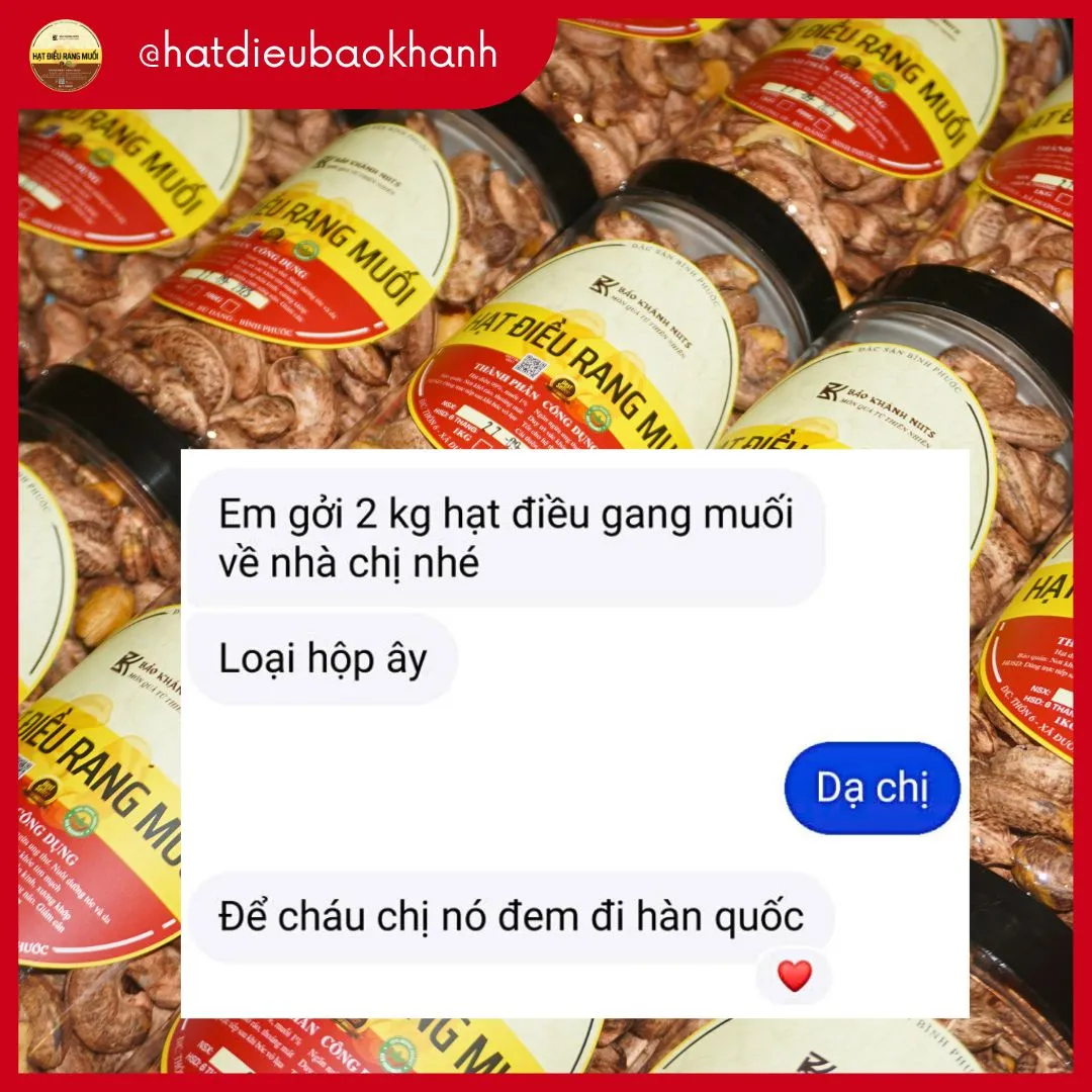 Đánh giá của khách hàng cho Hạt Điều Bảo Khánh