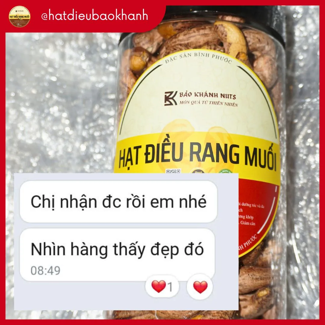 Đánh giá của khách hàng cho Hạt Điều Bảo Khánh
