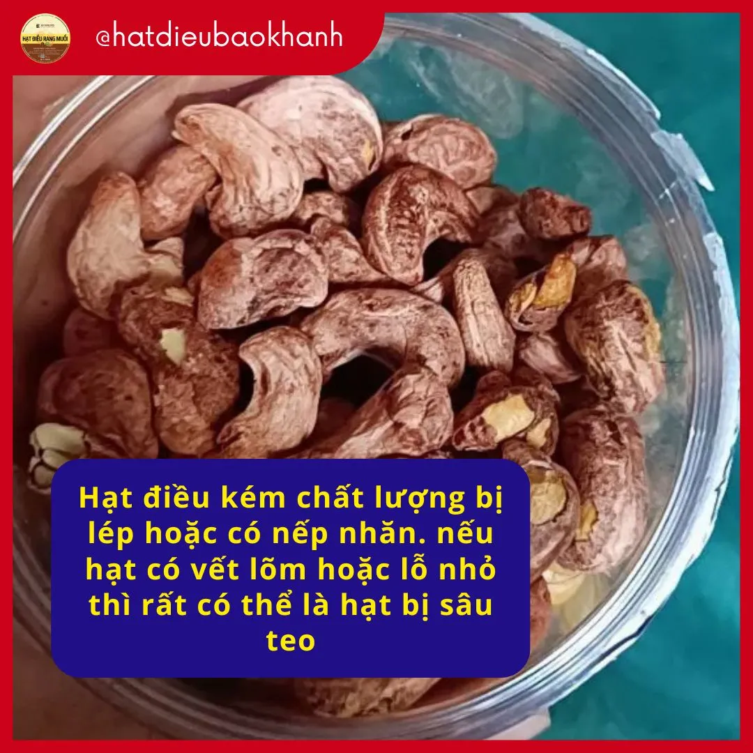 Hat dieu bi sau teo kem chat lương