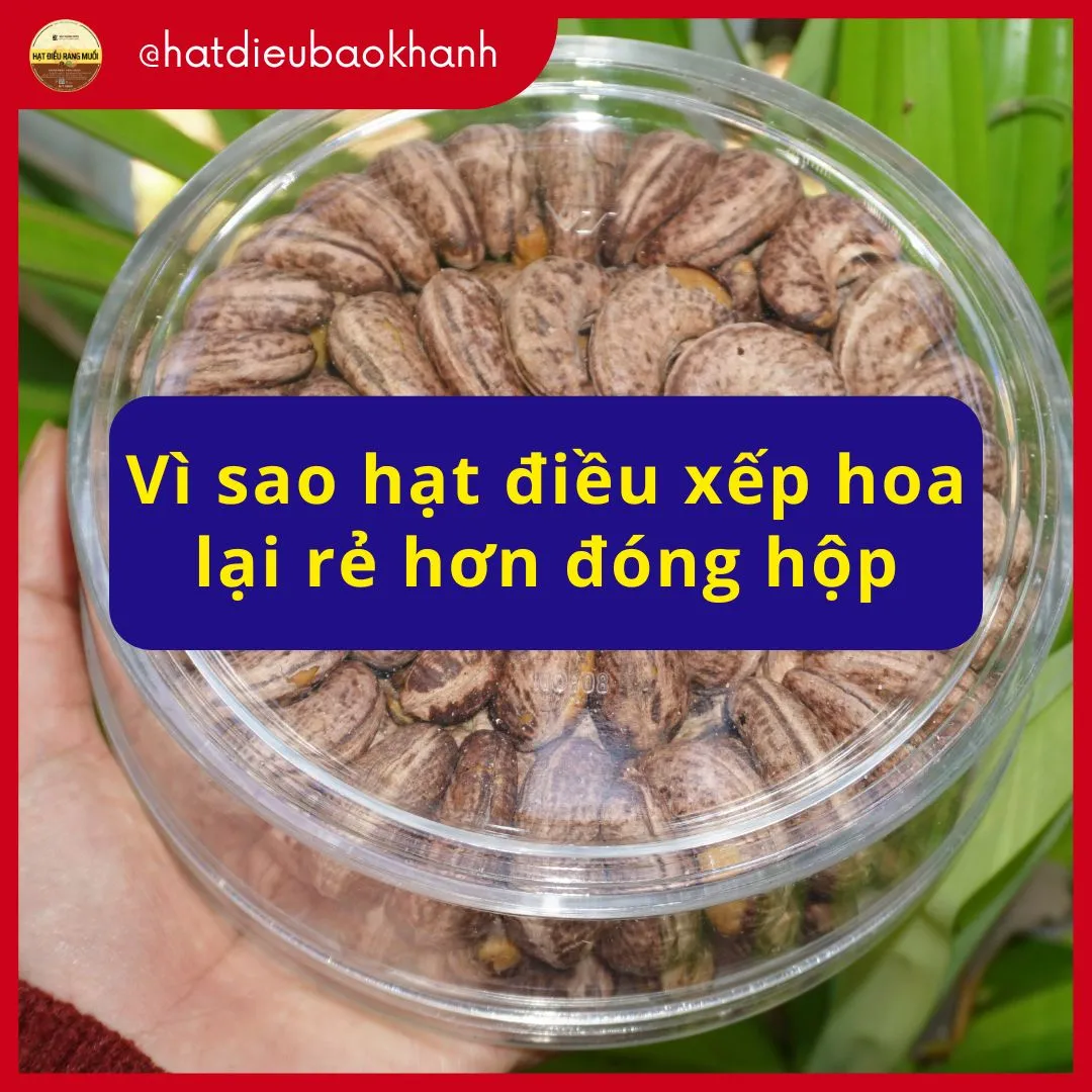 Vì Sao Hạt Điều Xếp Hoa Lại Rẻ Hơn Đóng Hộp?